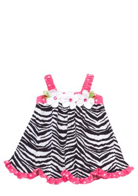 Rare Editions Zebra Dress Toddler Girls
