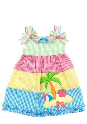 Rare Editions Beach Seersucker Dress Toddler Girls
