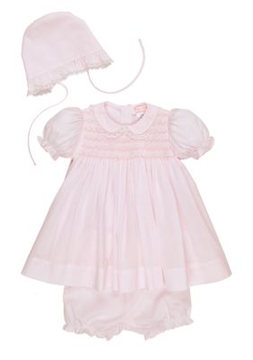 Petit Ami Pink Lace Dress with Hat