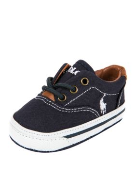 Ralph Lauren Childrenswear Vaughn Navy Canvas Sneaker - Online Only