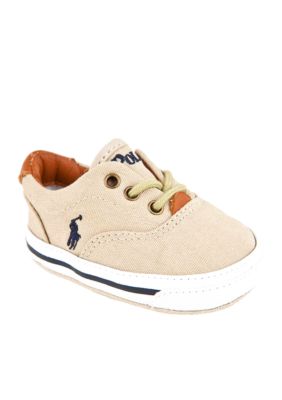 Ralph Lauren Childrenswear Vaughn Beige Canvas Sneaker - Online Only