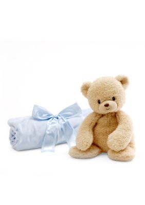 Gund Teddi & Blue Blanket Set