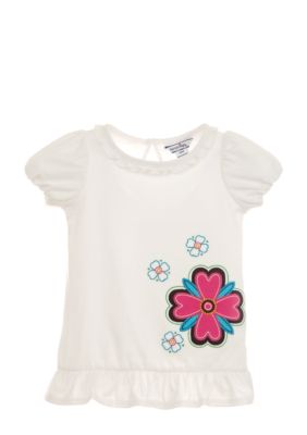 Hartstrings Puffy Sleeve Flower Tunic