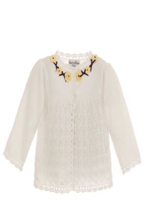 Kitestrings Crochet Flower Cardigan