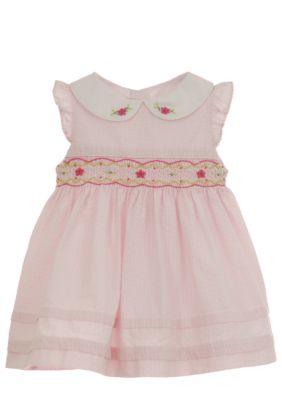 Hartstrings Seersucker Flutter Sleeve Dress