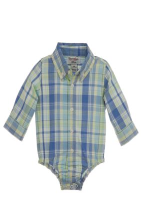 Kitestrings Long Sleeve Plaid Bodysuit