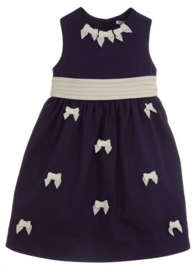 Hartstrings Bow Dress Toddler Girls