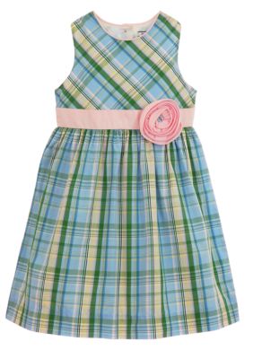 Hartstrings Plaid Dress Toddler Girls