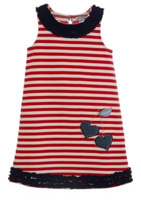 Hartstrings Stripe Dress Toddler Girls