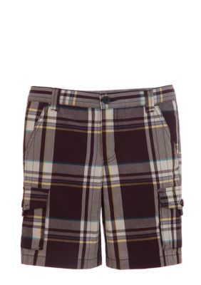 Kitestrings Blue Plaid Cargo Short Toddler Boys