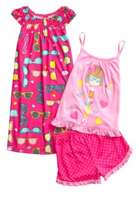 J Khaki 3-Piece Dance Girl Pajama Set Girls 4-16