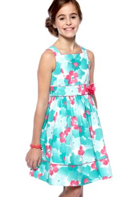 Sweet Heart Rose Floral Printed Dress Girls 7-16