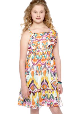 Bloome One shoulder Chiffon Dress Girls Plus