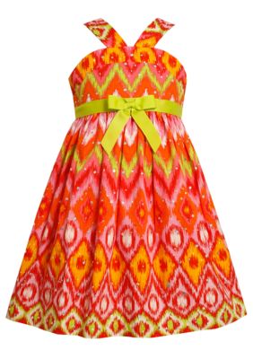 Bonnie Jean Aztec Print Dress Girls 4-6X