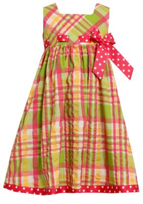 Bonnie Jean Seersucker Pull Through Dress Girls 4-6X