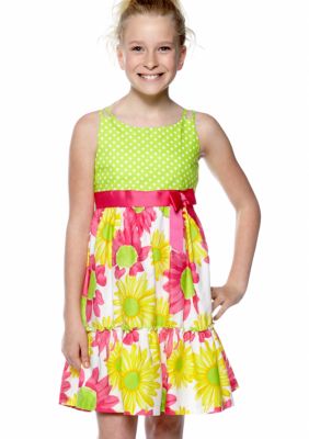 Bonnie Jean Dot Daisy Dress Girls 7-16