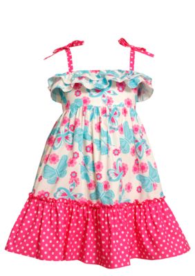 Bonnie Jean Butterfly Dot Dress Girls 7-16