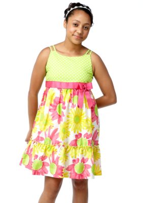 Bonnie Jean Daisy Dot Dress Girls Plus