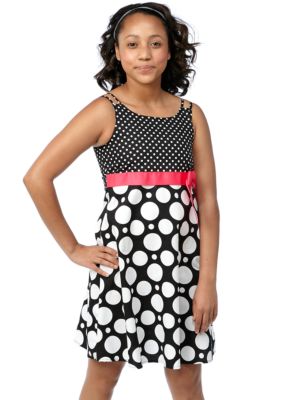 Bonnie Jean Dot Dress Girls Plus