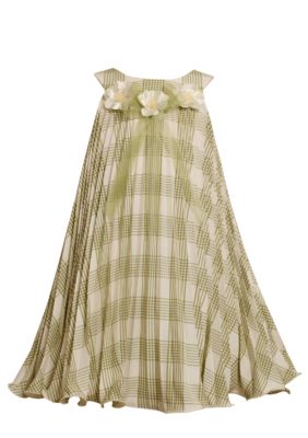 Bonnie Jean Plaid Linen Dress Girls 4-6X