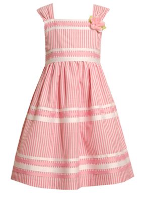 Bonnie Jean Stripe Linen Dress Girls 4-6X