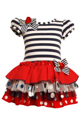 Bonnie Jean Tiered Tutu Dress Girls 4-6X