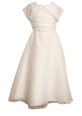 Bonnie Jean Wrap Jacket Organza Dress Girls 7-16