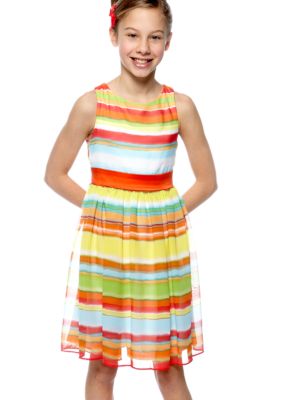 Bonnie Jean Multi Stripe Dress Girls 7-16