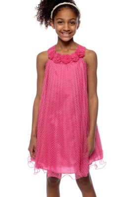 Bonnie Jean Mini Dot Dress Girls 7-16