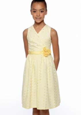 Bonnie Jean Eyelet Crossover Dress Girls 7-16