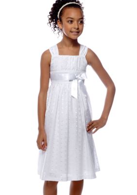 Bonnie Jean Emma Eyelet Dress Girls 7-16