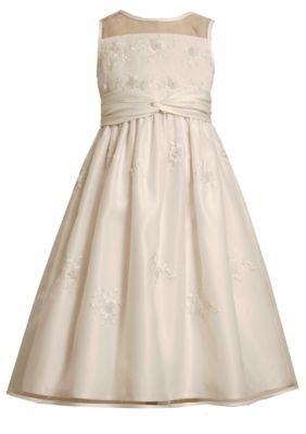 Bonnie Jean Sleeveless Embroidered Dress Girls Plus