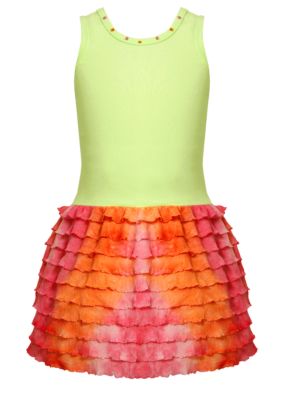 Bonnie Jean Tie Dye Eyelash Dress Girls 4-6X