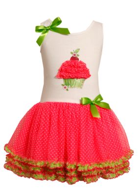 Bonnie Jean Neon Cupcake Tutu Girls 4-6X