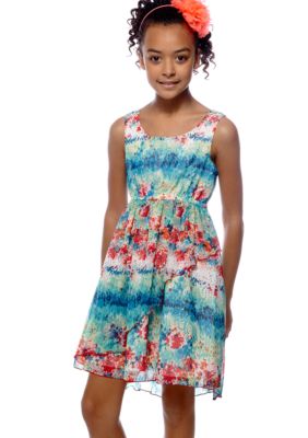 Bonnie Jean Multi Hi Low Dress Girls 7-16