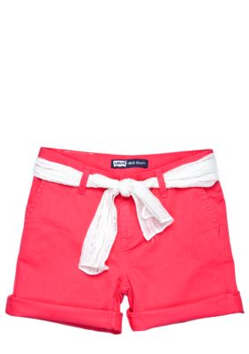 Levi's Marina Twill Belted Short Girls 4-6X