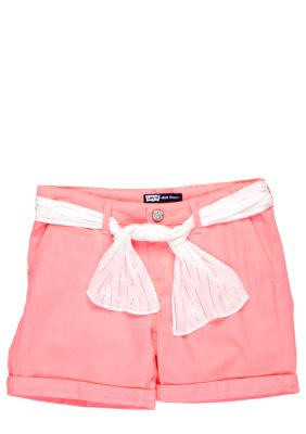 Levi's Marina Twill Belted Shorts Girls 7-16