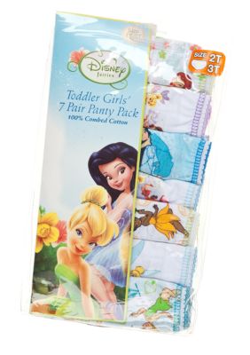 Disney Faries 7-Pack Tinkerbell Panty Girls 4-8