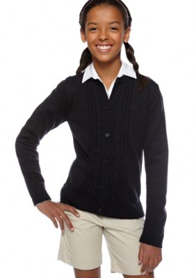 Izod Uniform Cardigan Girls 7-16
