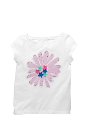 OshKosh B'gosh Embellished Flower Tee Girls 4-6X