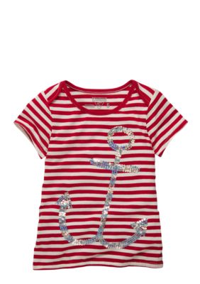 OshKosh B'gosh Striped Anchor Tee Girls 4-6X