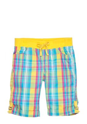 One Step Up Knit Plaid Bermuda Girls 7-16