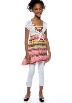 One Step Up Printed Shrug Set Girls 7-16
