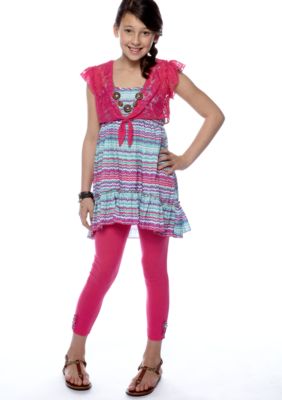 One Step Up Printed Shrug Set Girls 7-16