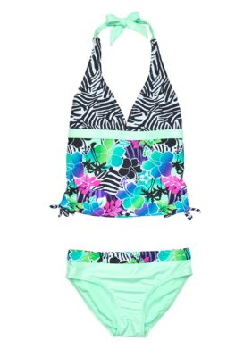 Breaking Waves Surfin Safari Tankini Girls 7-16