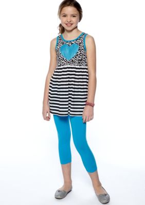 Grane Cheetah Print Legging Set Girls 7-16