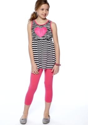 Grane Zebra Print Legging Set Girls 7-16