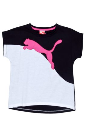 Puma Colorblock Logo Tee Girls 7-16