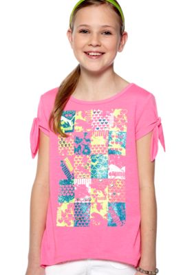 Puma Peek-a-Boo Sleeve Tee Girls 7-16