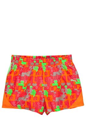 Puma Color Block Print Microfiber Short Girls 7-16